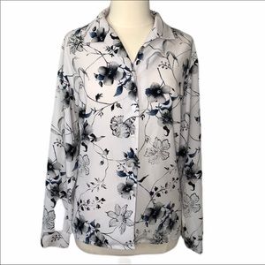 LAURA SCOTT Floral Blouse NWOT
